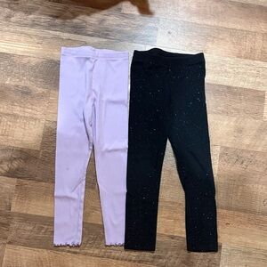 Kids Leggings Set - Soarkle Black and Purple - Size 5t